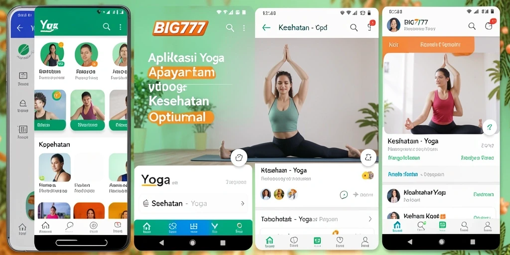 Antarmuka pengguna BIG777 saat berlatih Yoga dengan mudah.