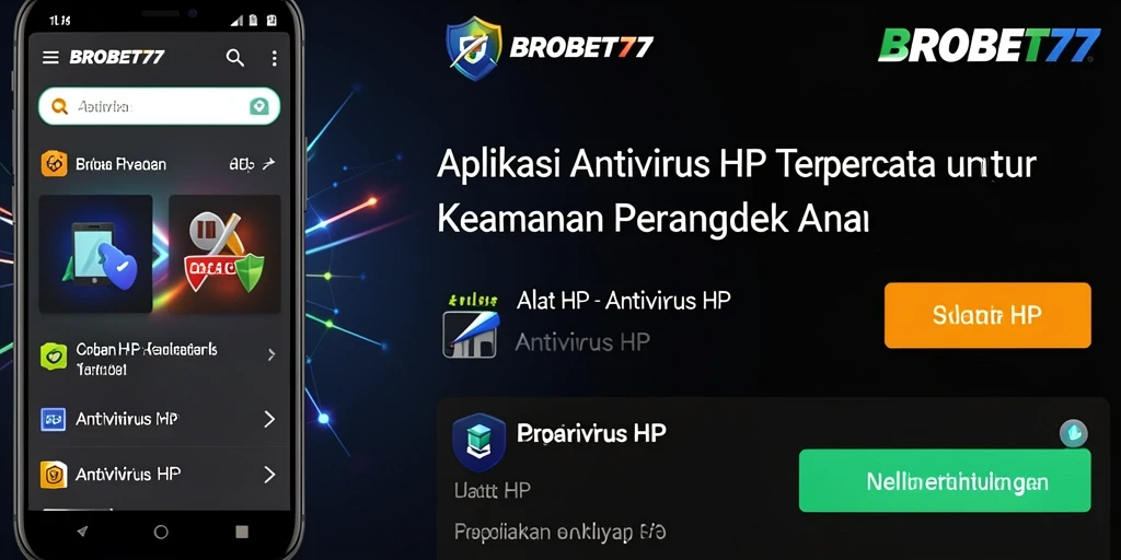Antarmuka aplikasi BROBET77 yang intuitif dan menarik.