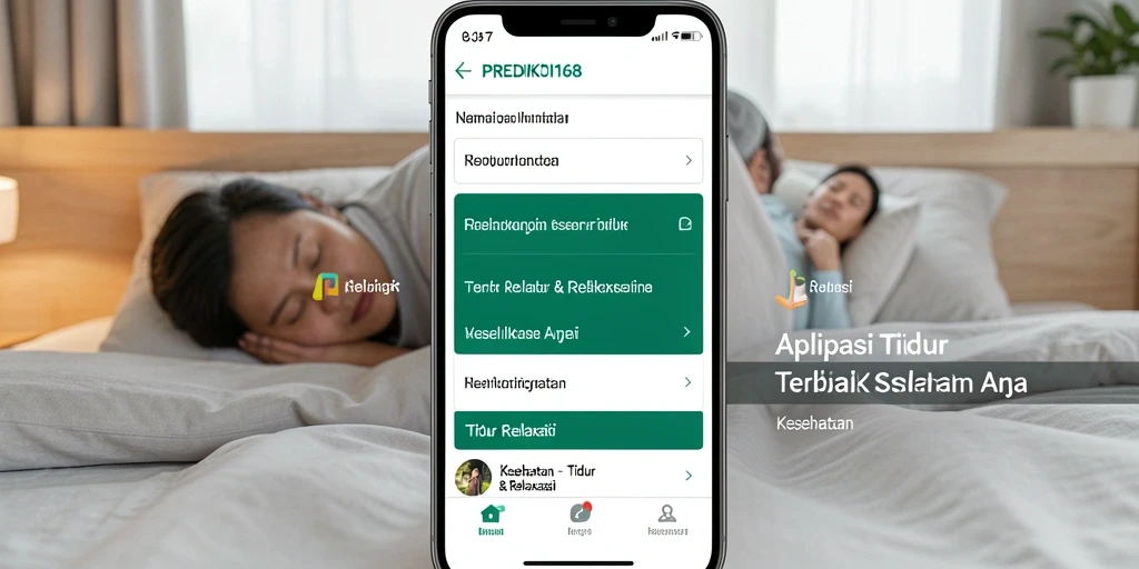 Antarmuka PREDIKSI168 menampilkan berbagai fitur Tidur & Relaksasi.