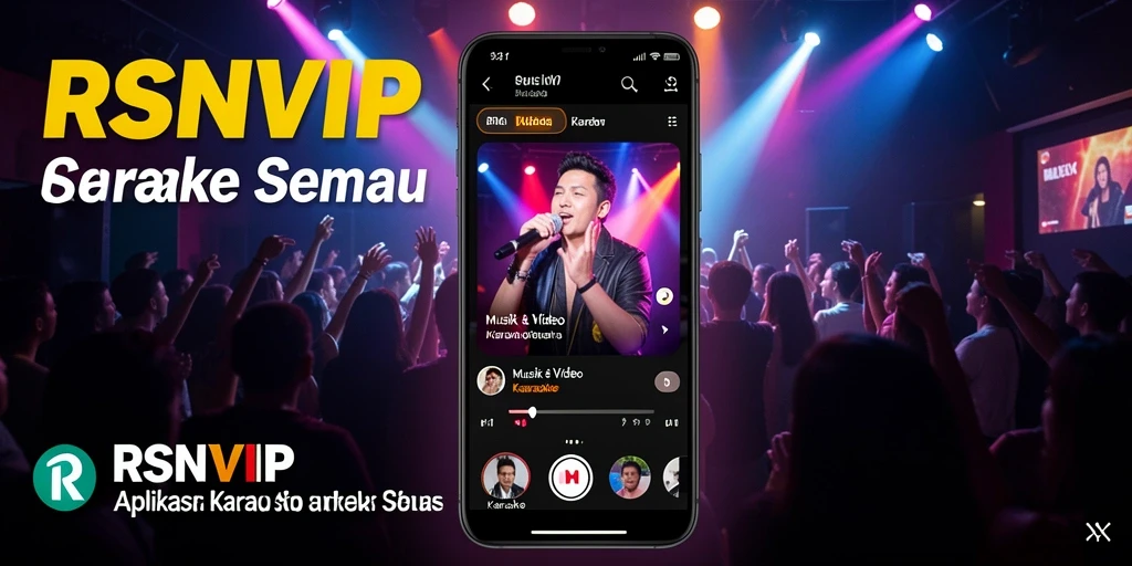 Antarmuka aplikasi RSNVIP yang mendukung pengalaman karaoke lengkap.