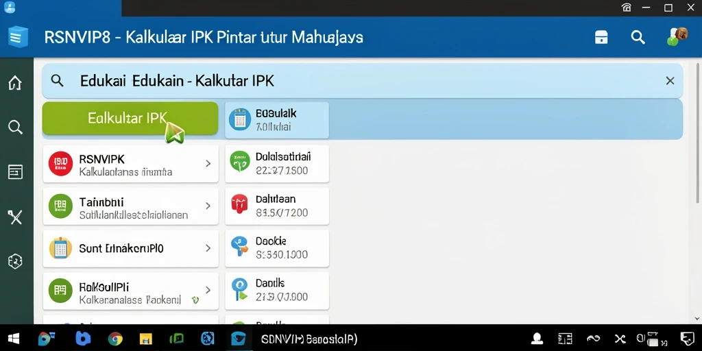 Antarmuka RSNVIP8 menampilkan fitur Kalkulator IPK dengan jelas.