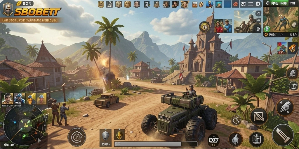Tampilan antarmuka menarik SBOBET dengan fungsi Open World.