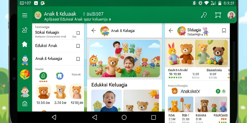 Tampilan antarmuka SD107 yang menarik untuk Edukasi Anak.