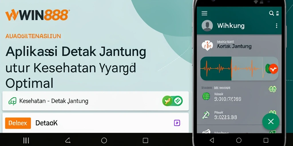 Antarmuka aplikasi WIN88 yang menampilkan fitur detak jantung.