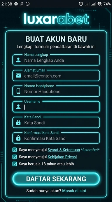 Panduan Mendaftar Akun Baru di luxarabet